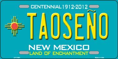 Taoseno Teal New Mexico Novelty License Plate