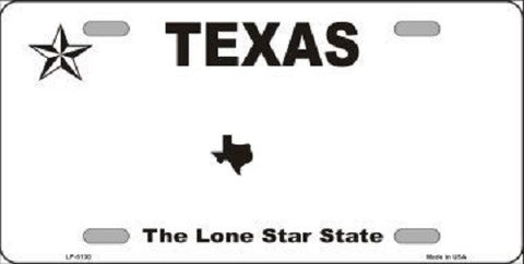 Texas Novelty State Background Blank Metal License Plate