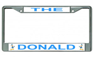 Donald Duck Chrome License Plate Frame