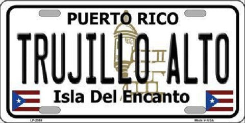 Trujillo Alto Puerto Rico Metal Novelty License Plate