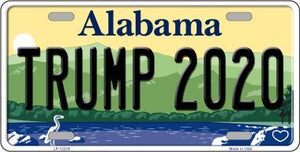 Trump 2020 Alabama Novelty Metal License Plate
