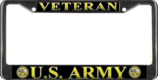 U.S. Army Veteran Black License Plate Frame