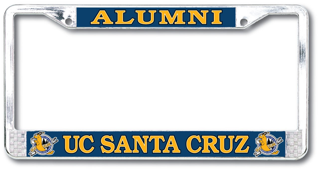 University of California Santa Cruz Alumni Chrome License Plate Frame