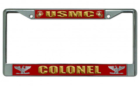 USMC Colonel Photo License Plate Frame