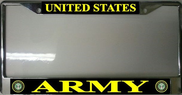 United States Army Chrome License Plate Frame