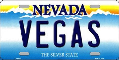 Vegas Nevada Background Novelty Metal License Plate