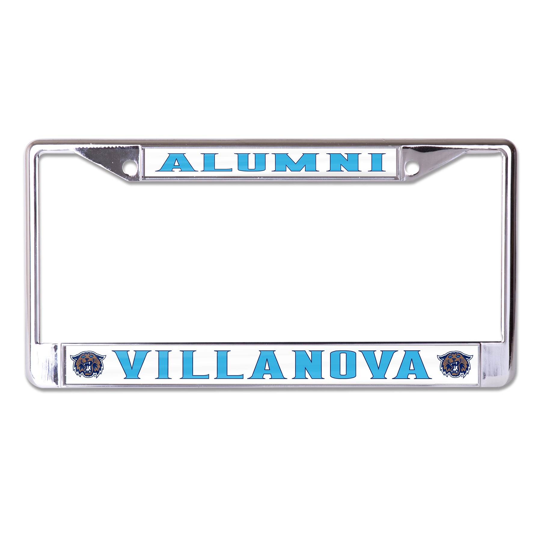 Villanova University Alumni Mascot Logo Chrome License Plate Frame