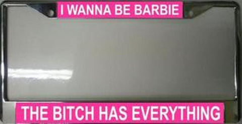 Barbie Has Everything Chrome License Plate Frame