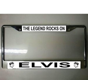 Elvis, The Legend Rocks On Photo License Plate Frame