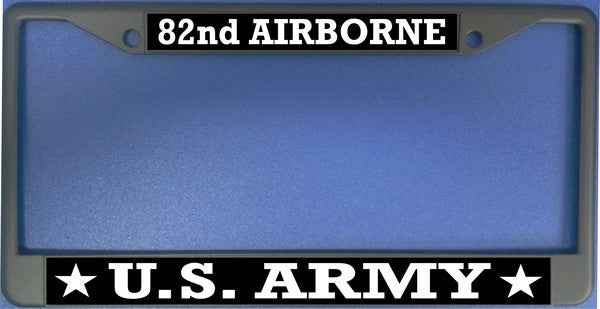 U.S. Army 82nd Airborne Black License Plate Frame