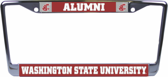 Washington State University Alumni Chrome License Plate Frame
