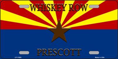 Whiskey Row Prescott Arizona Novelty License Plate