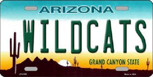 Wildcats Arizona Background Novelty Metal License Plate