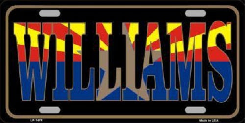 Williams Arizona State Flag Metal Novelty License Plate
