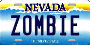 Zombie Nevada Background Novelty Metal License Plate