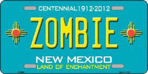 Zombie New Mexico Novelty Metal License Plate